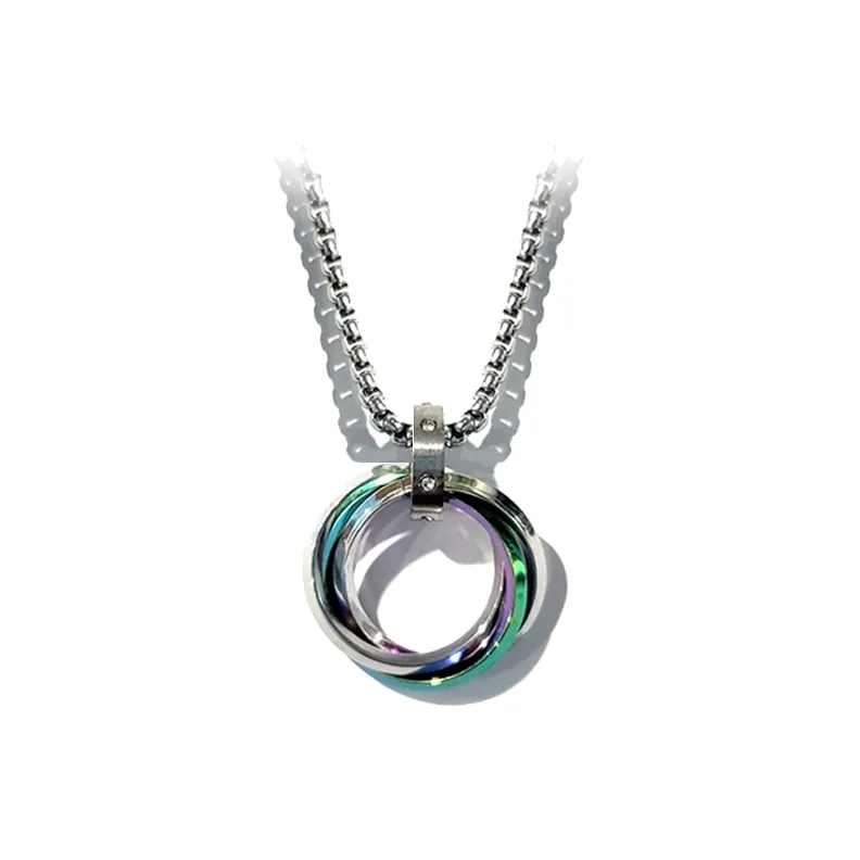 RboySe Титановые стальные ожерелья унисекс