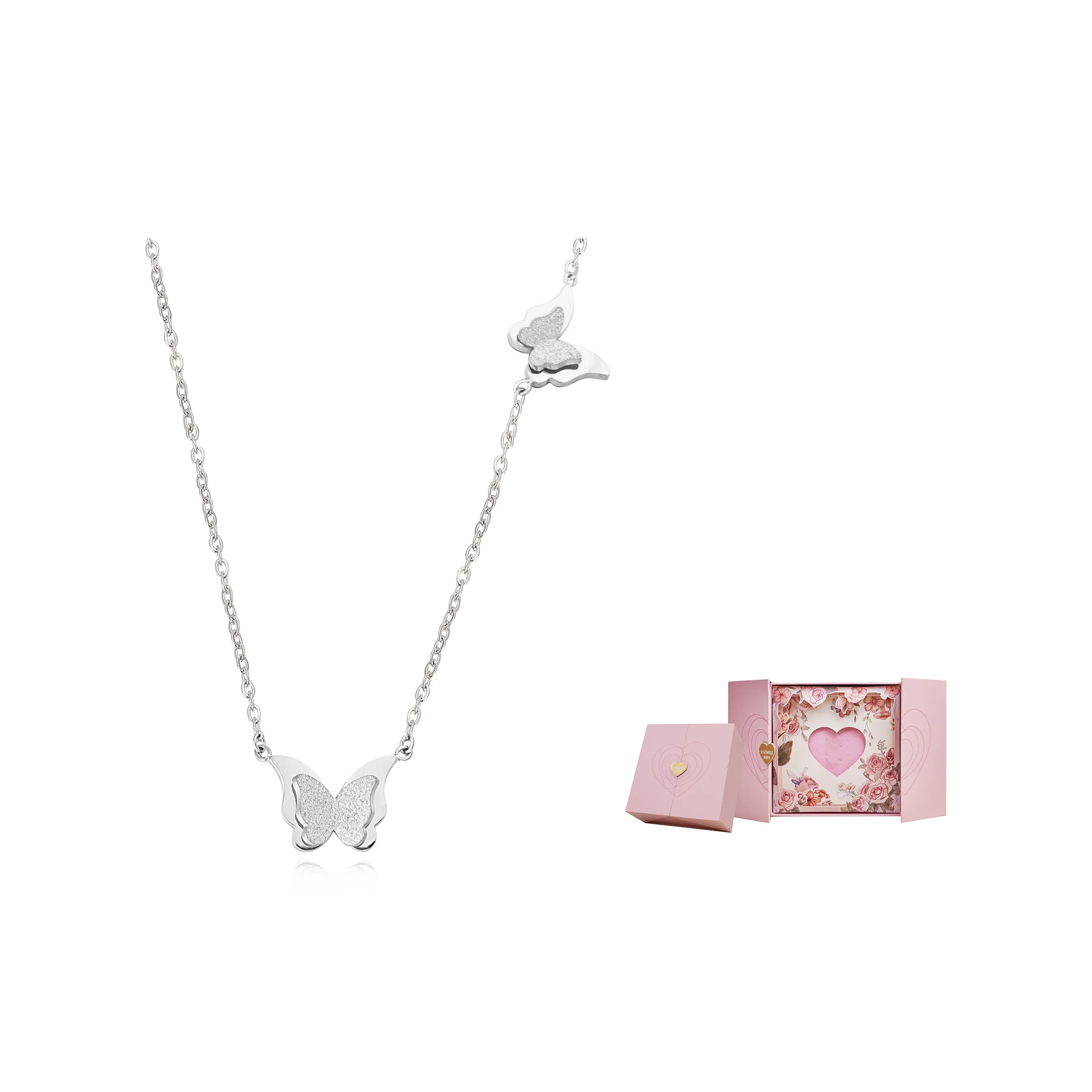 VIVIWELL Титановые стальные ожерелья женские