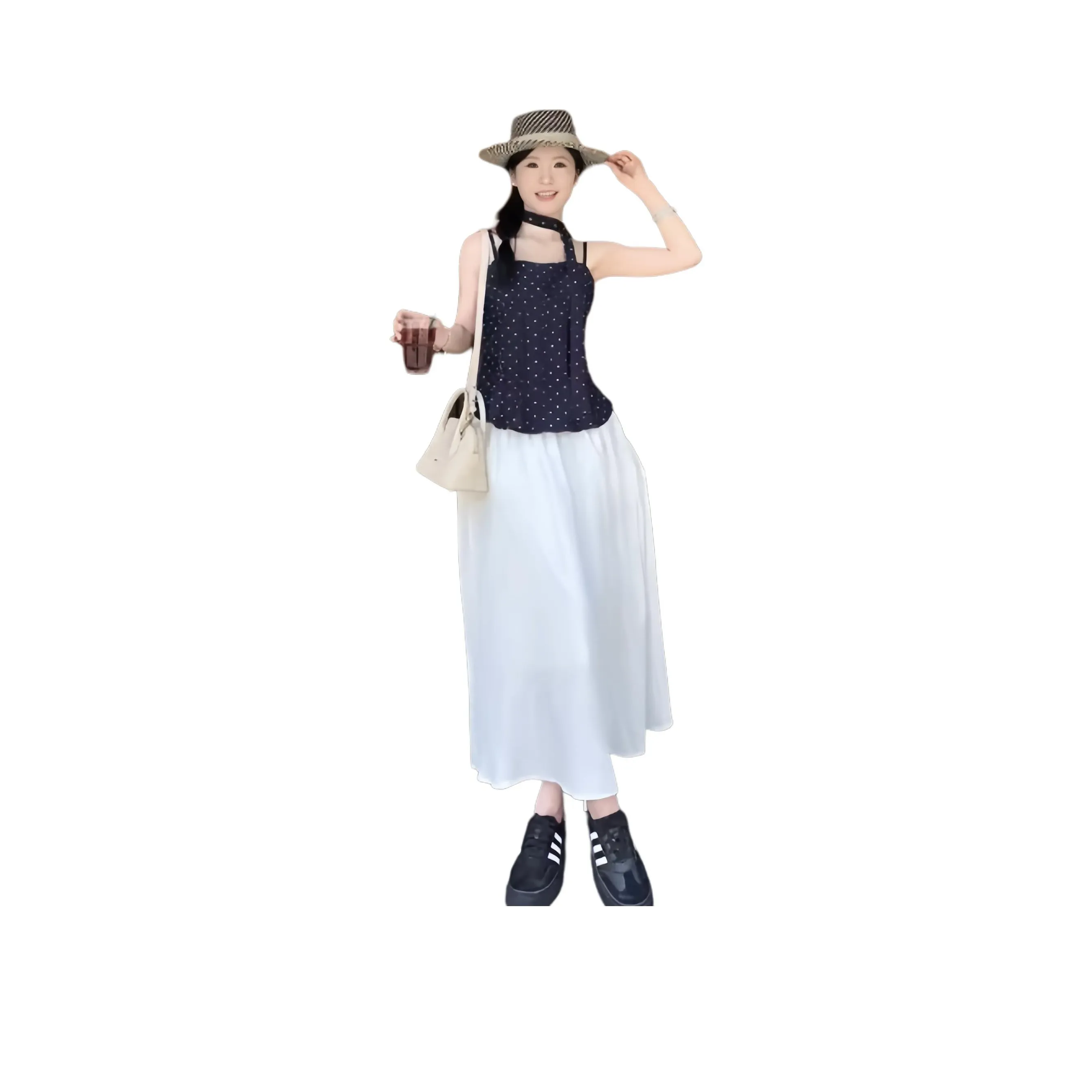 AURORA MUSE Slip Dresses Women's Black White