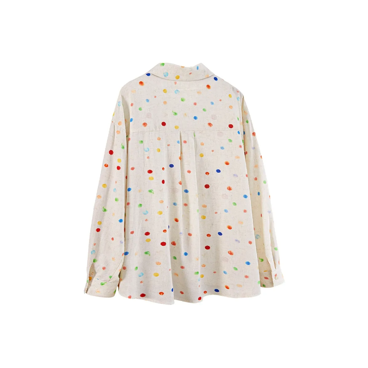 TOUCH Рубашка Женская Бежевая Подкладочная ткань Colorful в горошек