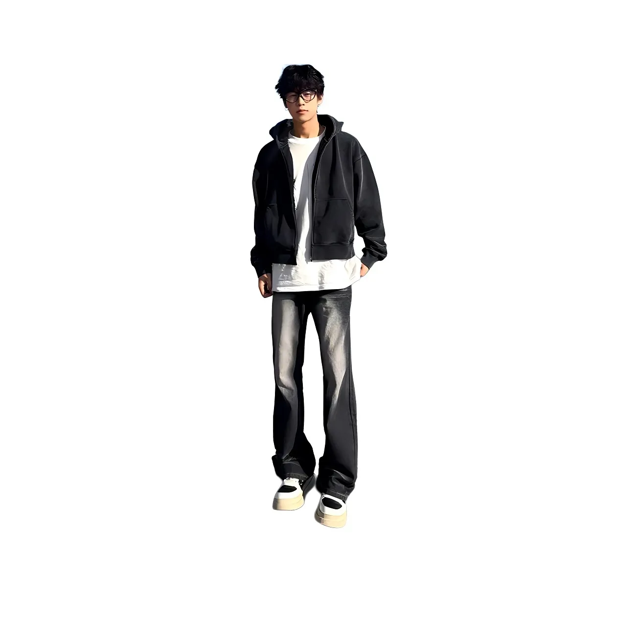 CORNILOT Черные Унисекс Джинсы