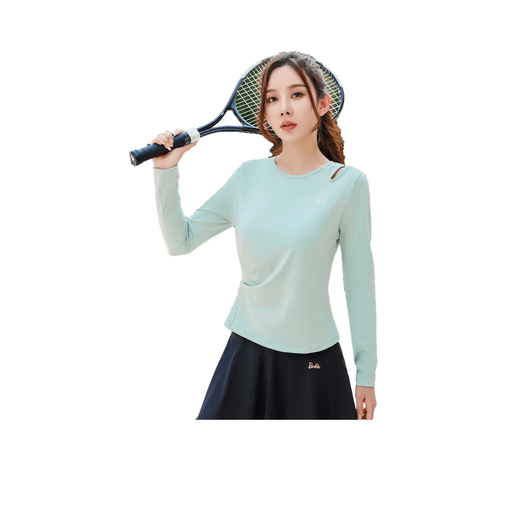 Барби Йога T Рубашка Женская Зеленая