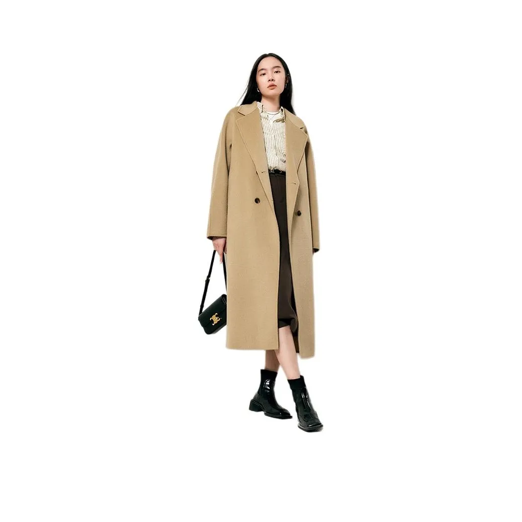 TKY SHOP Coats Women's Camel