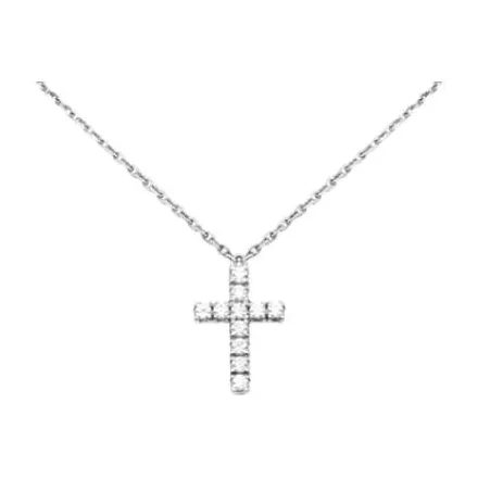 CARTIER 18K White Gold Necklaces Women's Silver