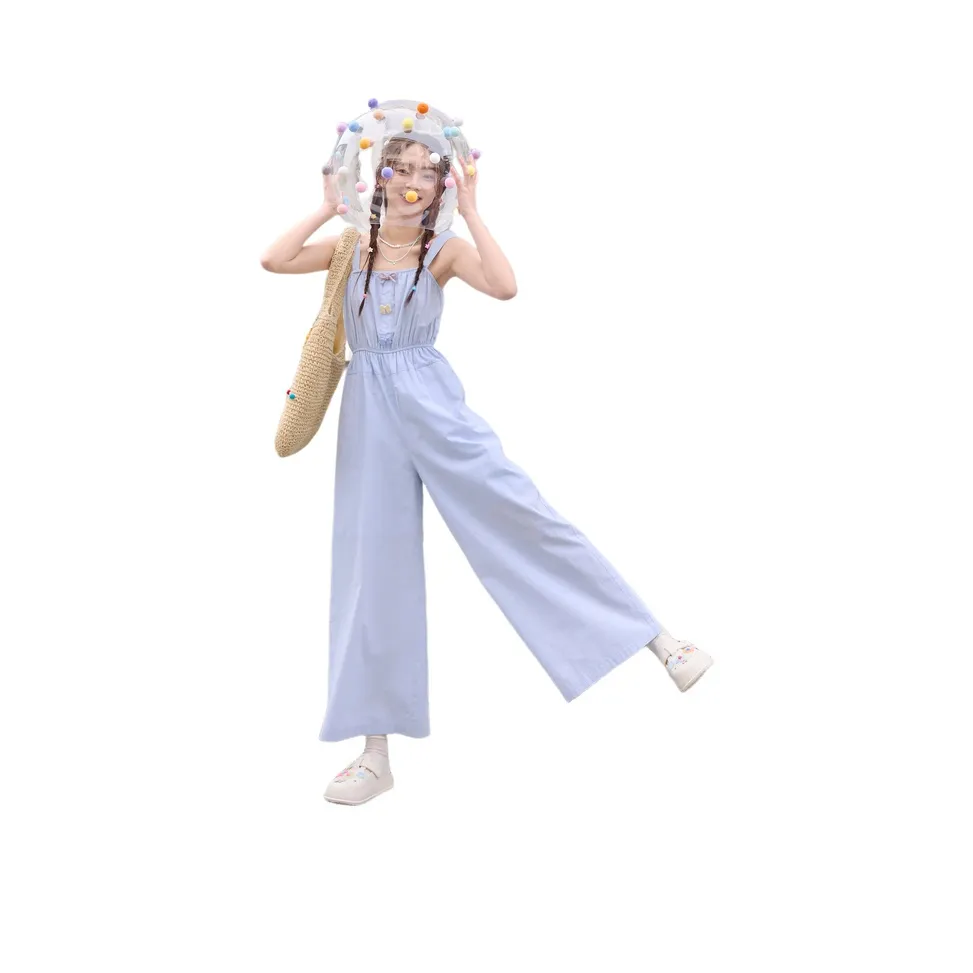 ZIHAN Комбинезон Женский Светло-Синий