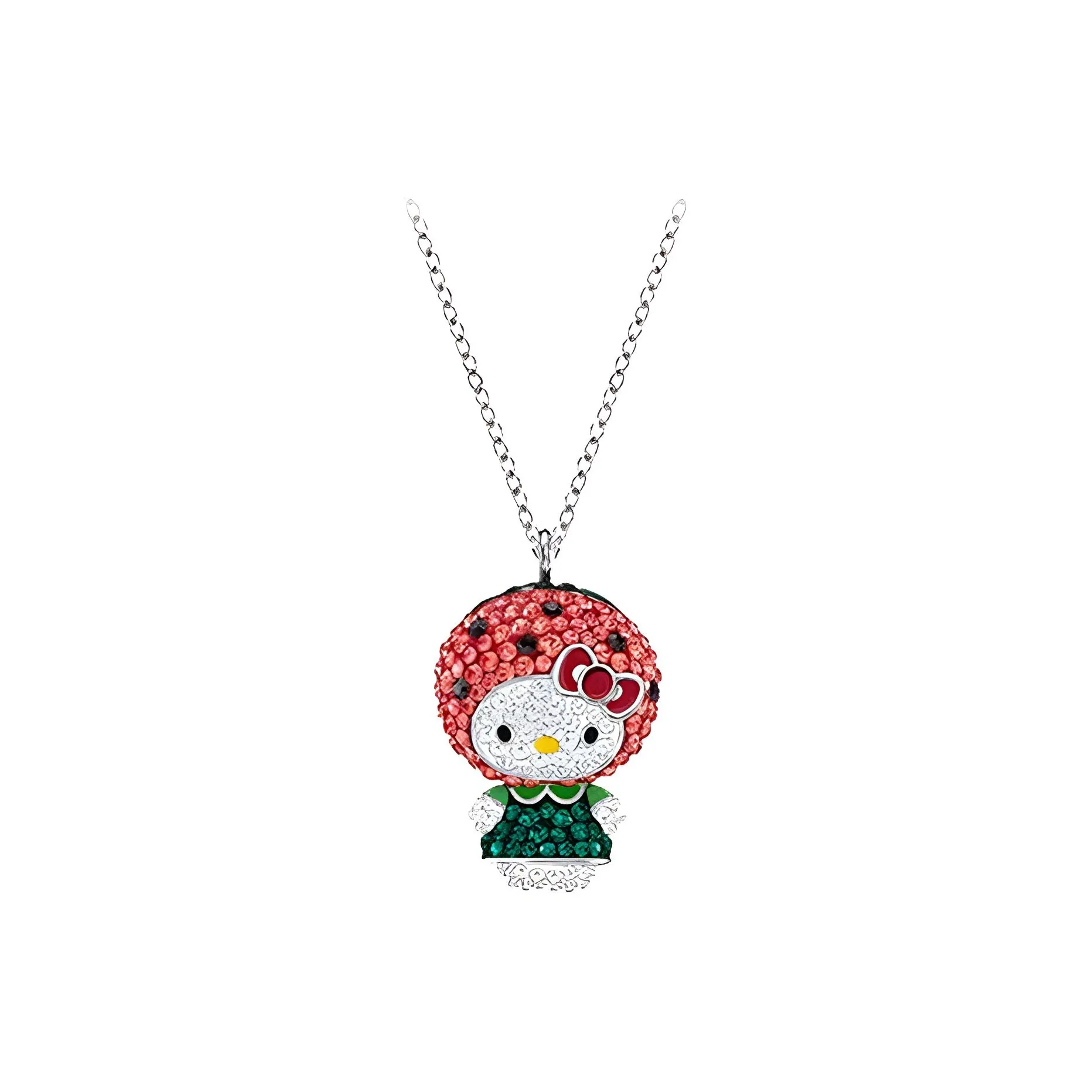 Swarovski Hello Kitty Necklaces Women's White Gold Plated