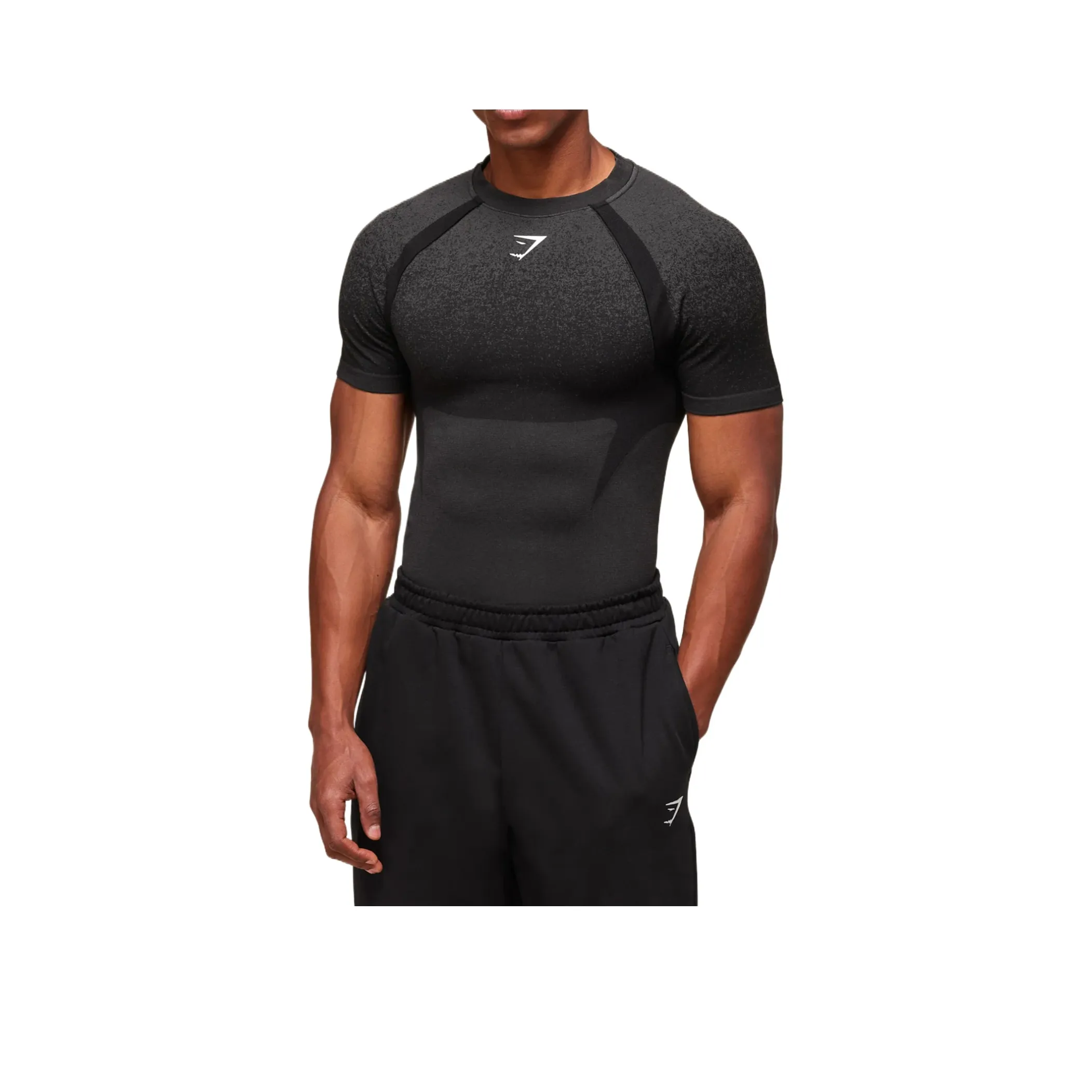 GYMSHARK Черные Мужские T-рубашки