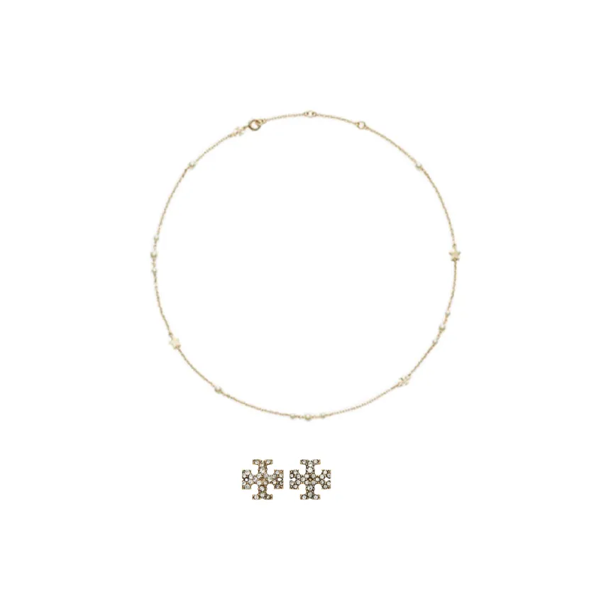 TORY BURCH Necklace Earrings Set