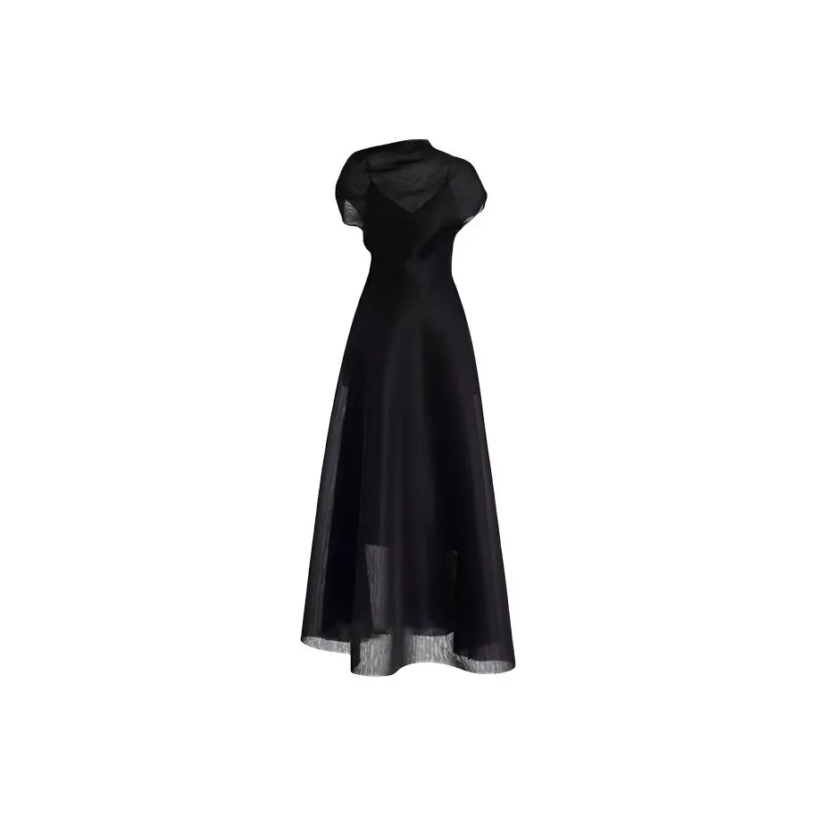 Leather Cat Черные Женские Платья без рукавов