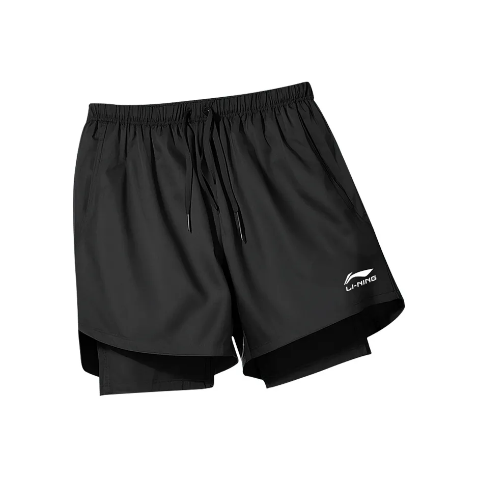 LINING Освежающие Черные Унисекс Спортивные Шорты