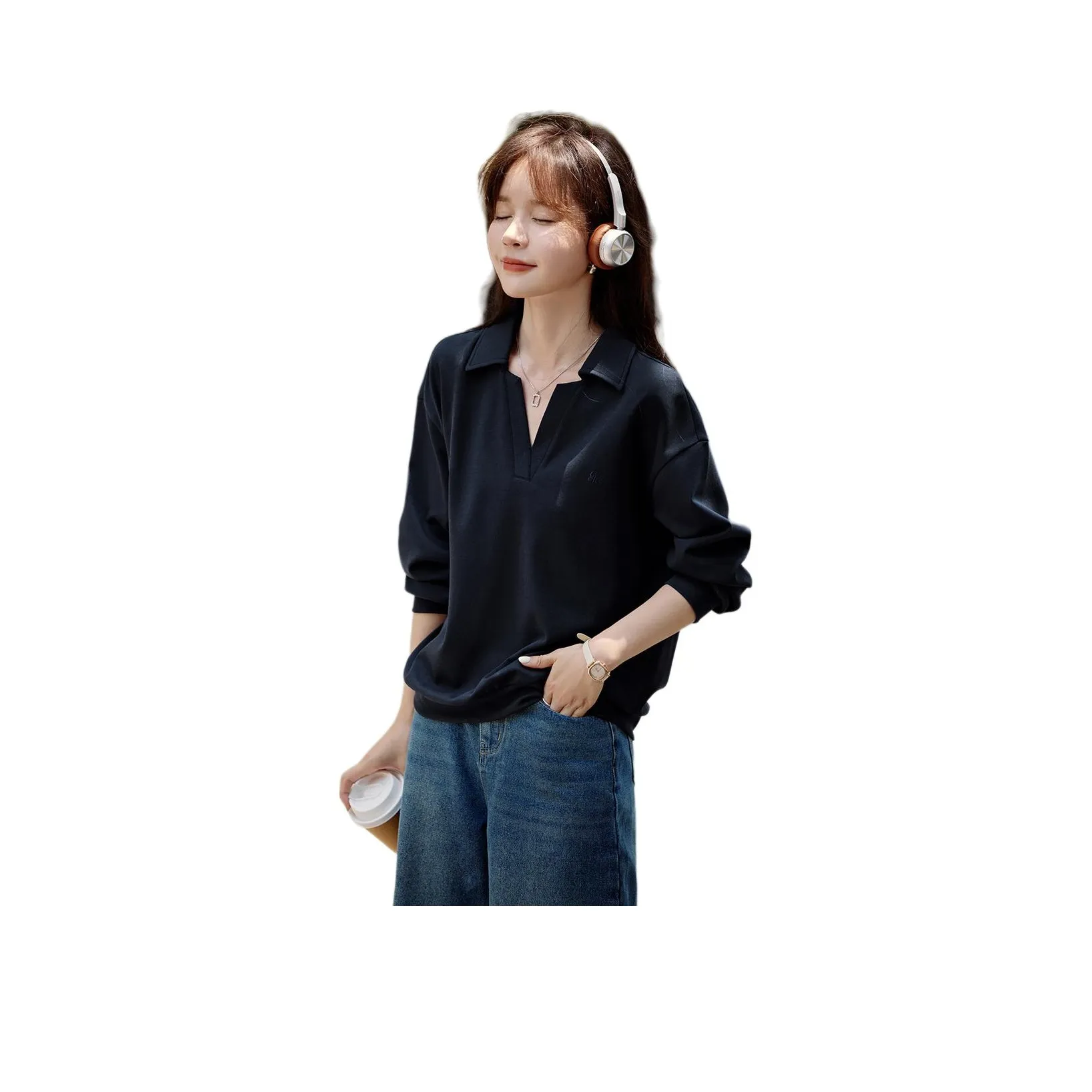 Mo Han Yi Mei Толстовка Женская Темно-синяя