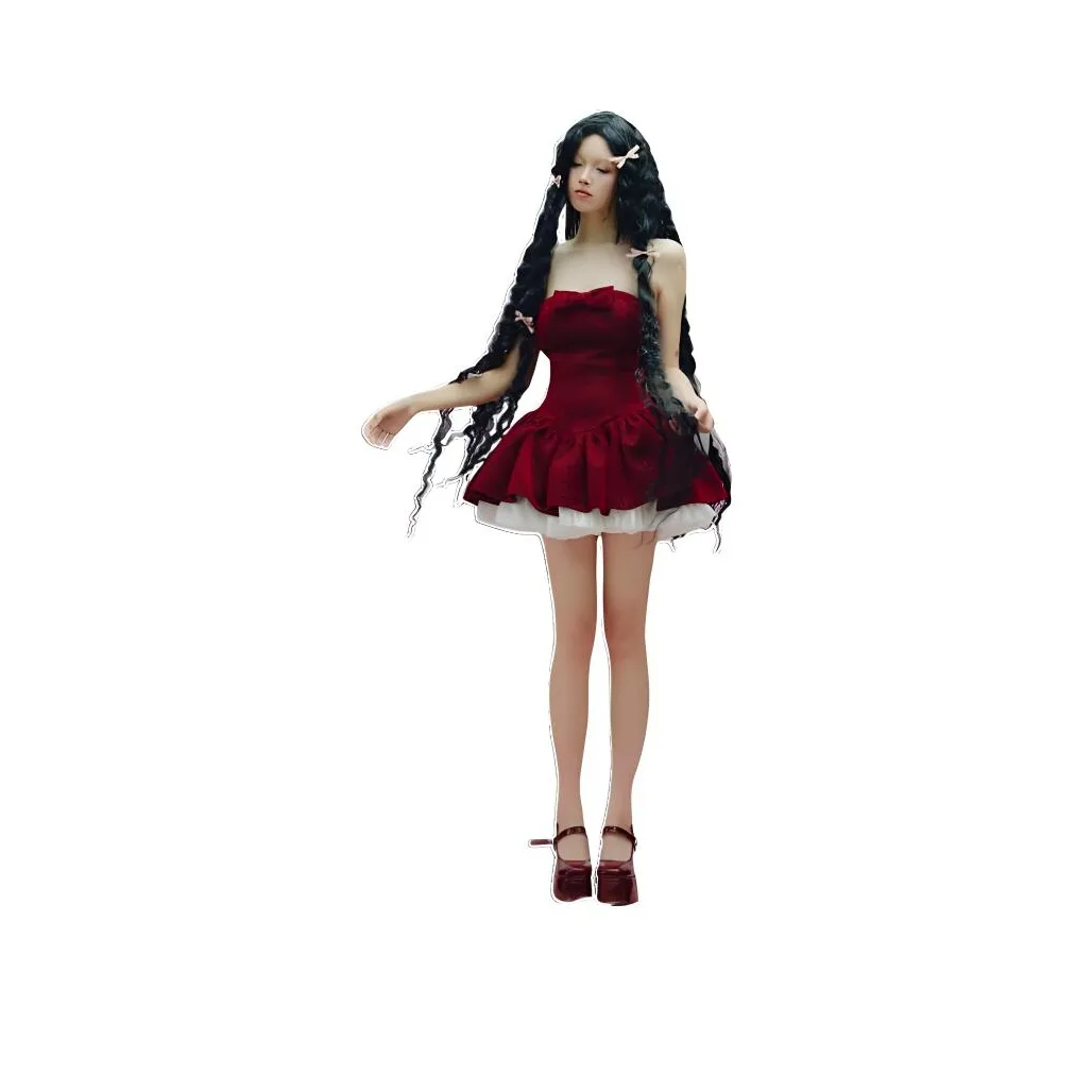 BloominGirls Без рукавов Платье Женское Красное