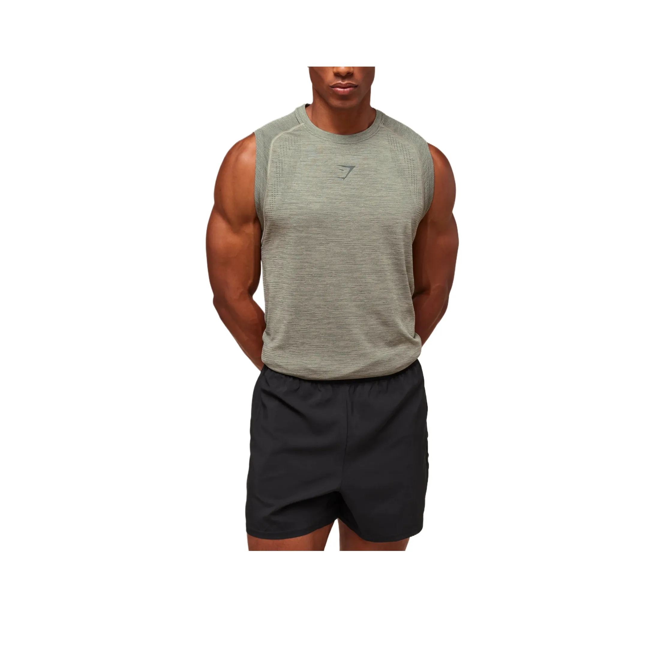 GYMSHARK Топ без рукавов Мужской Chalk Green