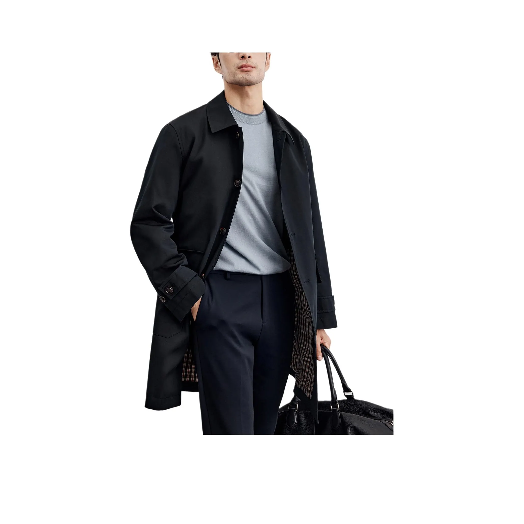 DANNINGZHEXUE Тренчкот Мужской