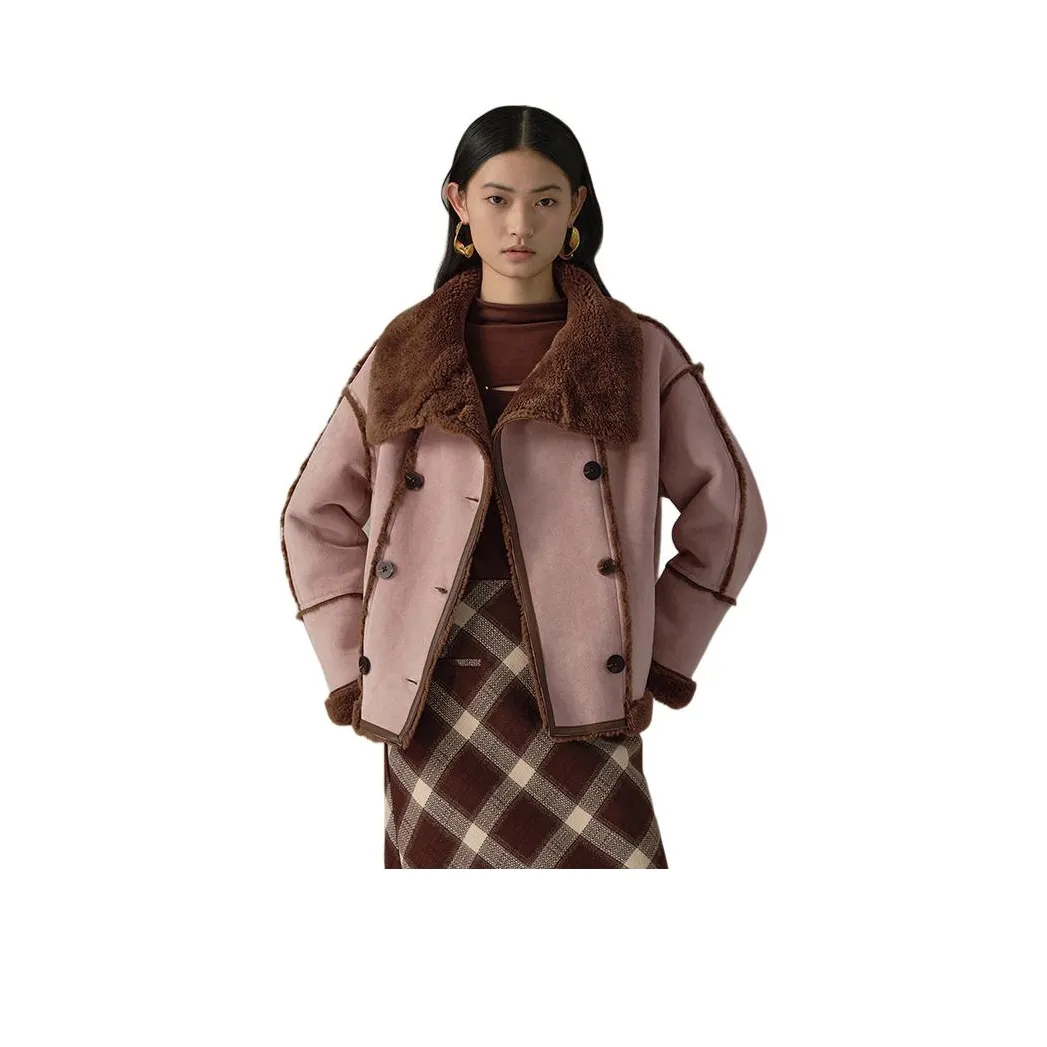 AYILIAN Вельвет Feel Пальто Женское Лотос Розовый