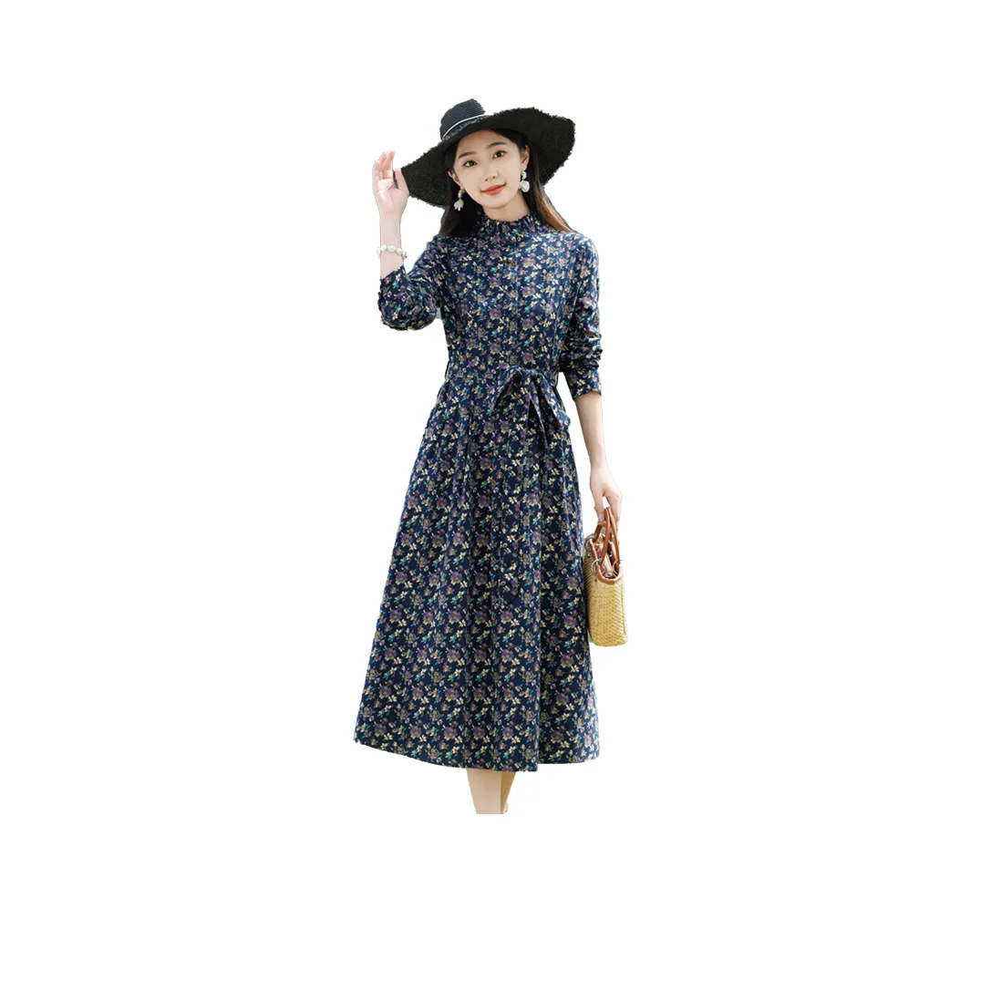 MJ Женские Длинные Платья с Рукавами