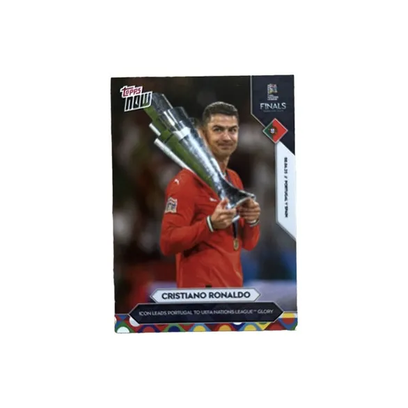 Topps NOW UEFA Nations League FINAL Португалия CRISTIANO RONALDO Чемпион Трофей Памятная карта Спортивные карты 1 шт