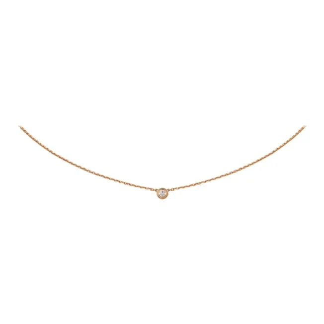 CARTIER D'Amour Collection 18K Rose Gold Necklaces Women's