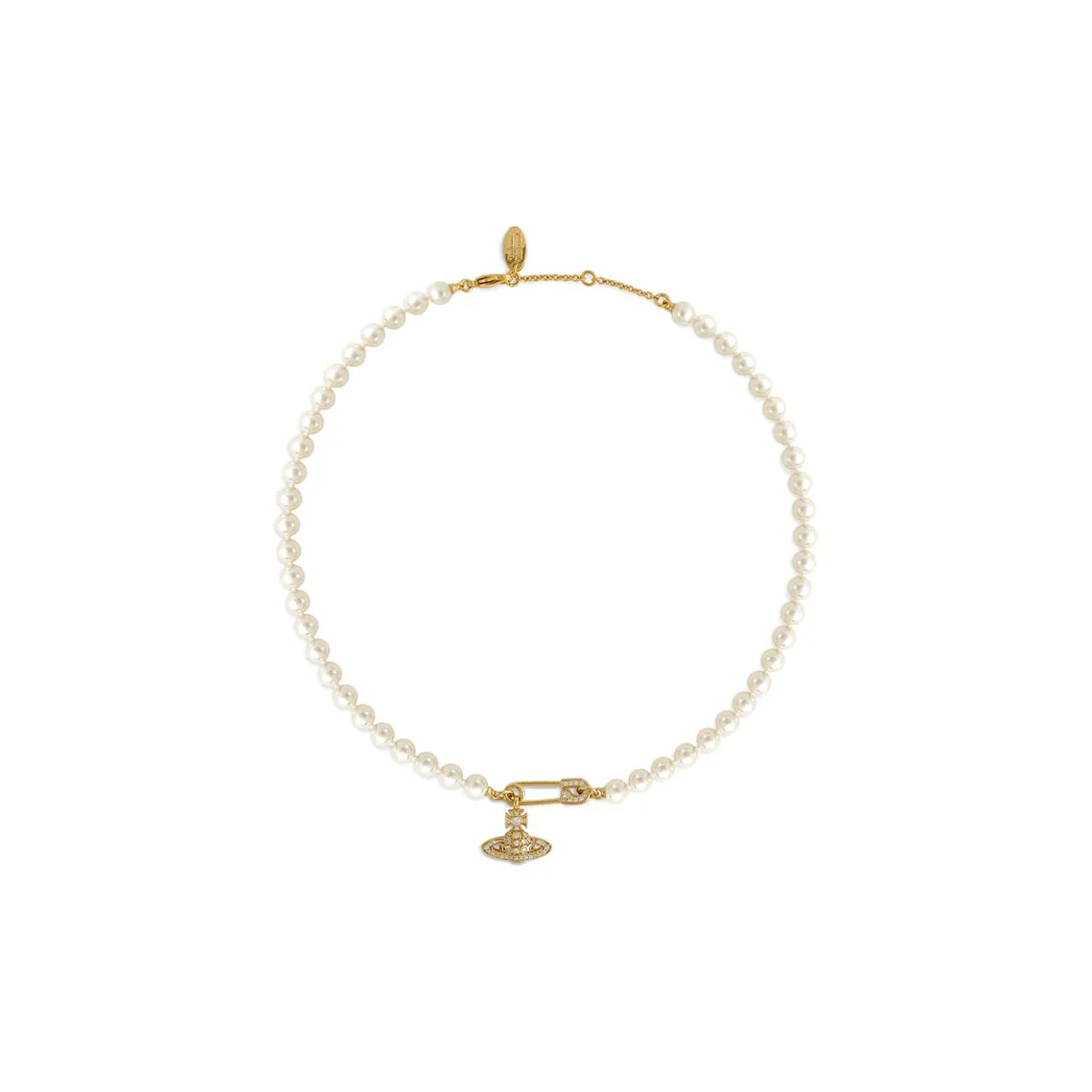 Vivienne Westwood Lucrece Pearl Copper Pearl Ornament Necklace Women's Gold