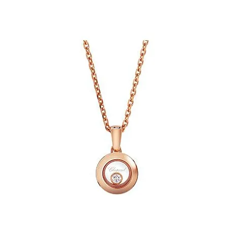 Chopard Happy Diamonds Necklaces Women's Rose Gold