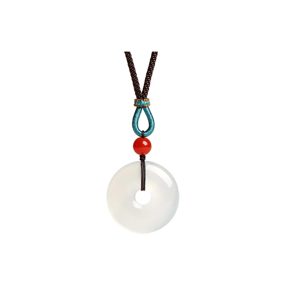 With The Heart Of The Jade Chalcedony Jade Necklaces Unisex