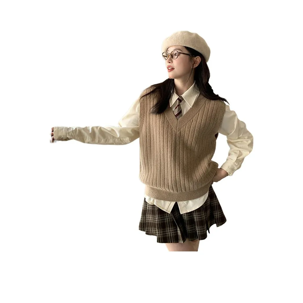 Tokyo Season Жилет Женские Коричневый