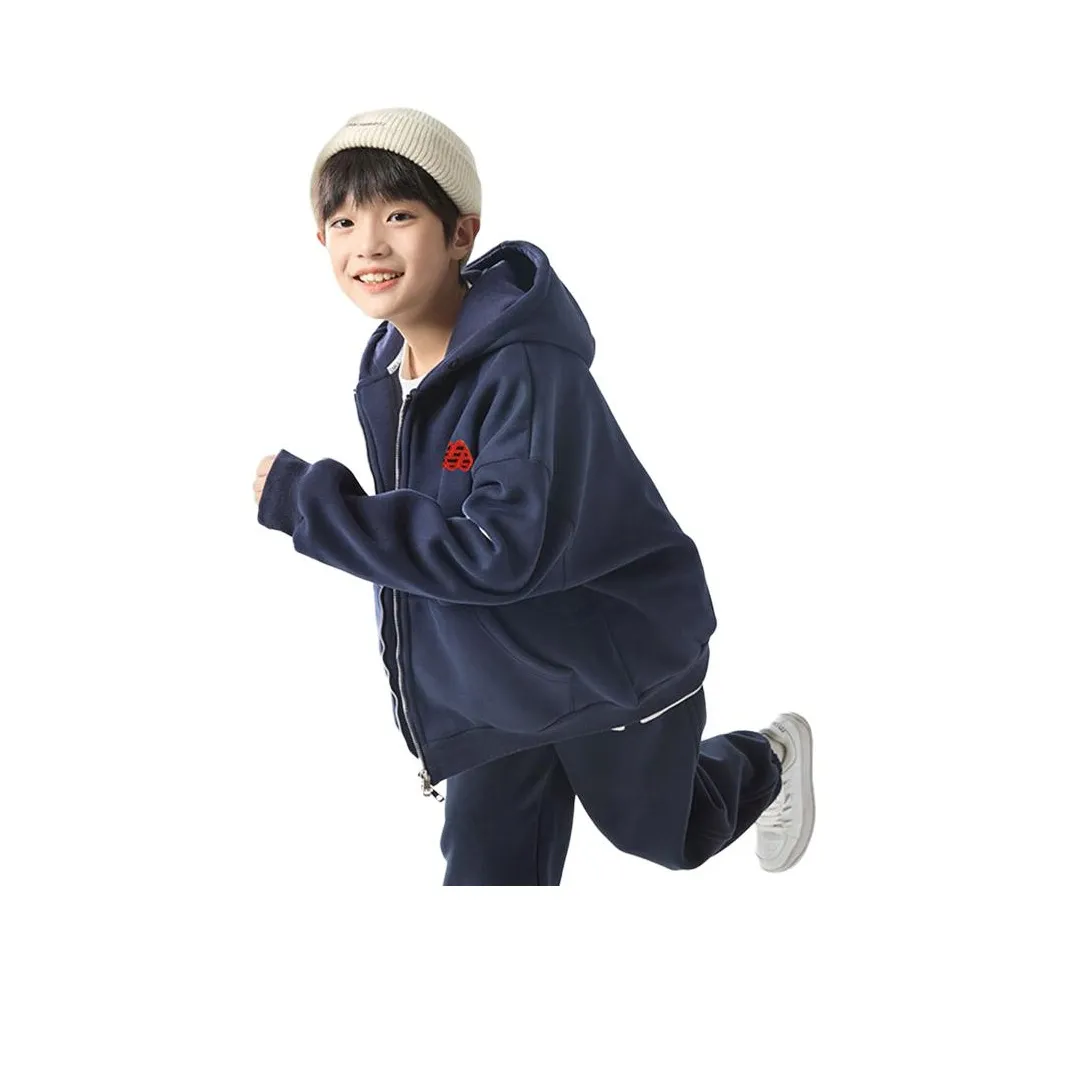 The panda is round Модный Модный С капюшоном Свободный крой Флис с подкладкой Повседневный Детский