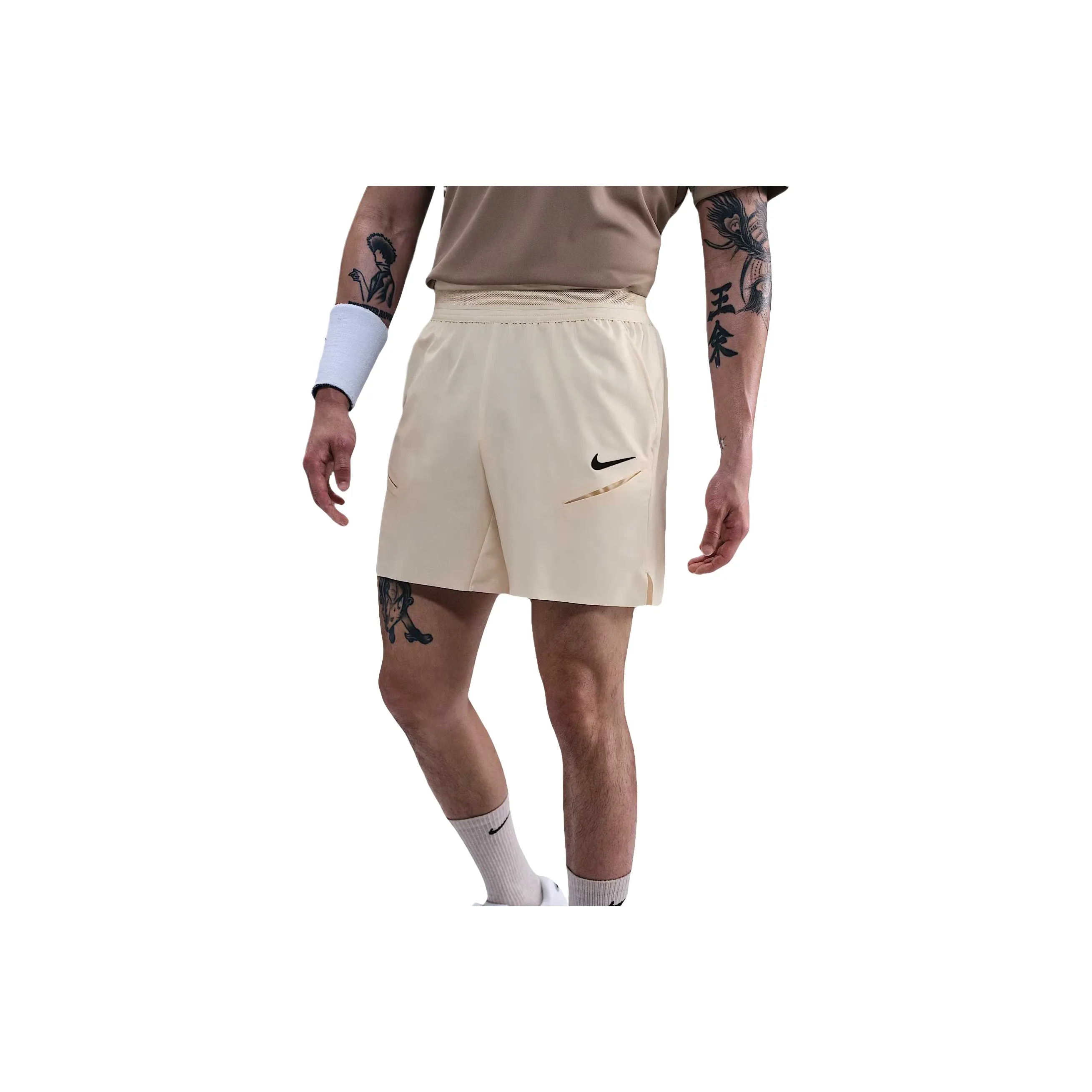 Nike Dri FitSLAM Теннис Низ Мужской Айвори Белый