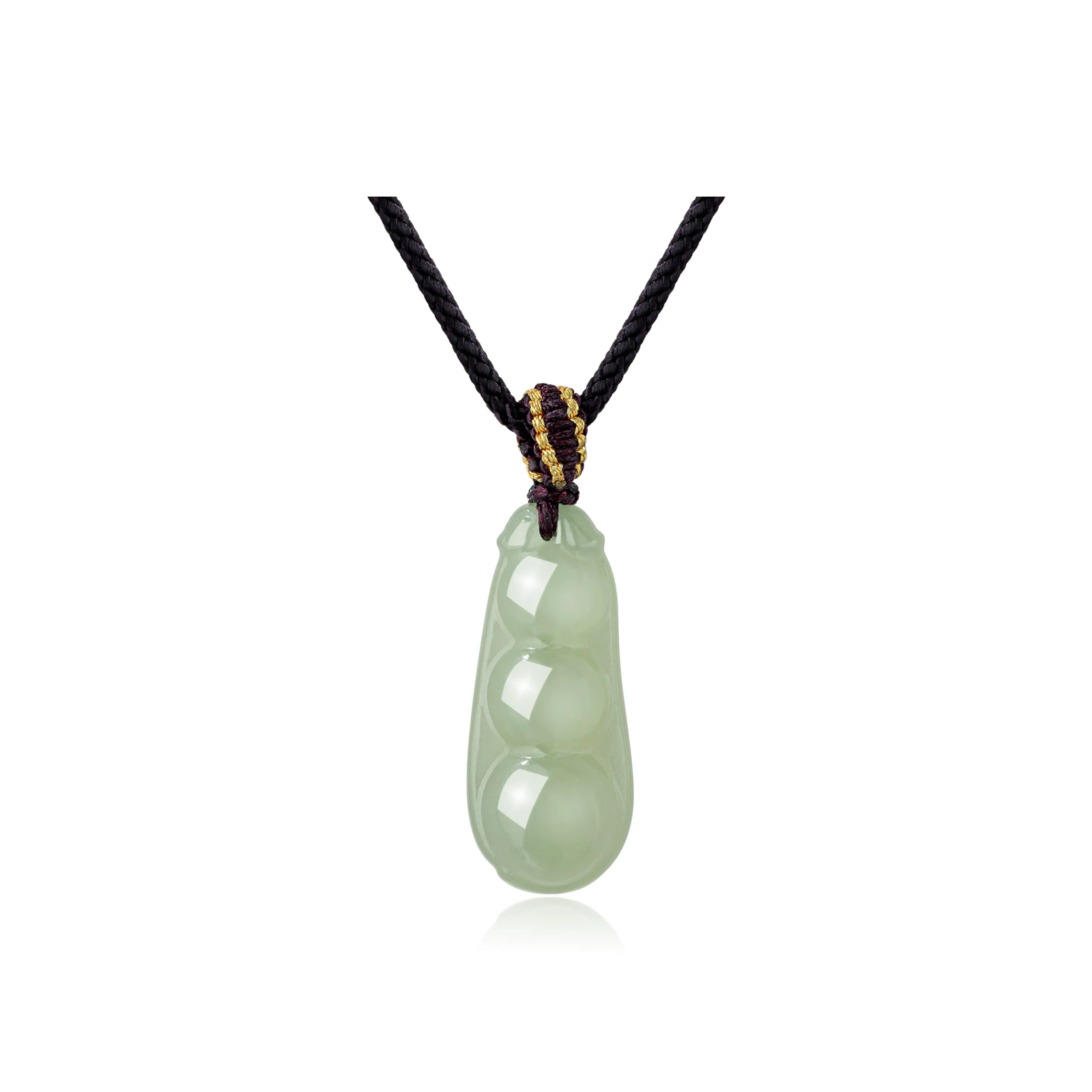 Lao Feng Xiang Hetian Jade Necklaces Green Jade Women's