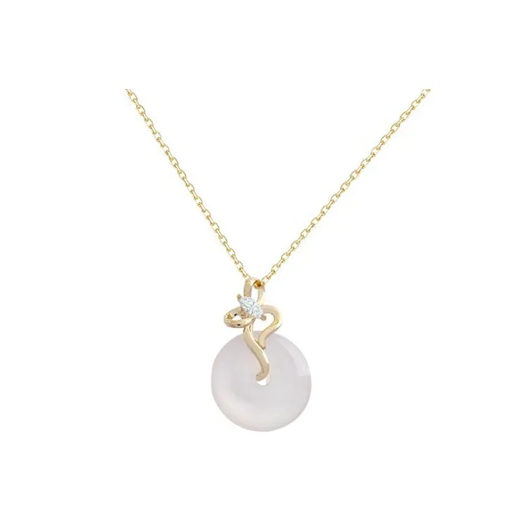 KEYS VIA Agate Collarbone Chain Necklace Unisex