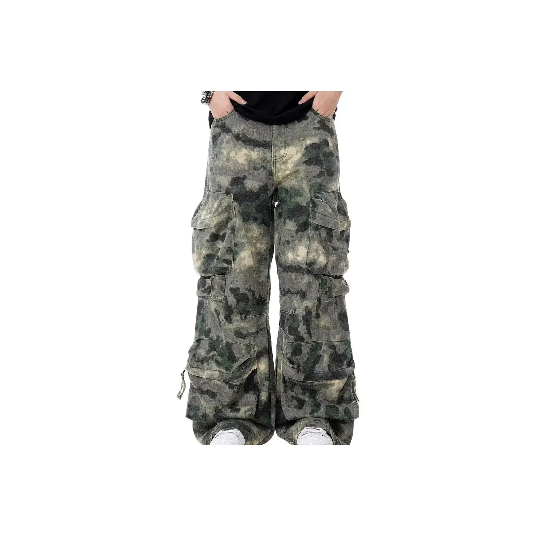 AWAO Зеленые Унисекс Повседневные Штаны