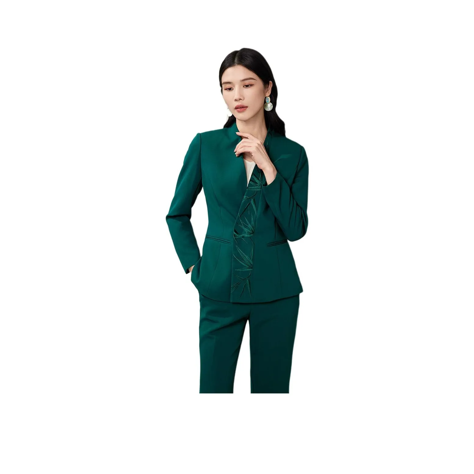BBLLUUEE Business Suit Women's Clothing Sets Turquoise