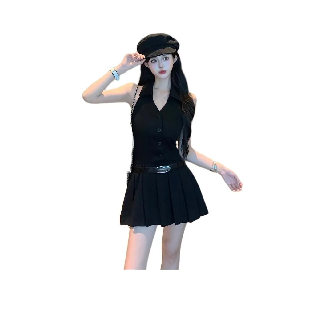 Черные женские платья без рукавов