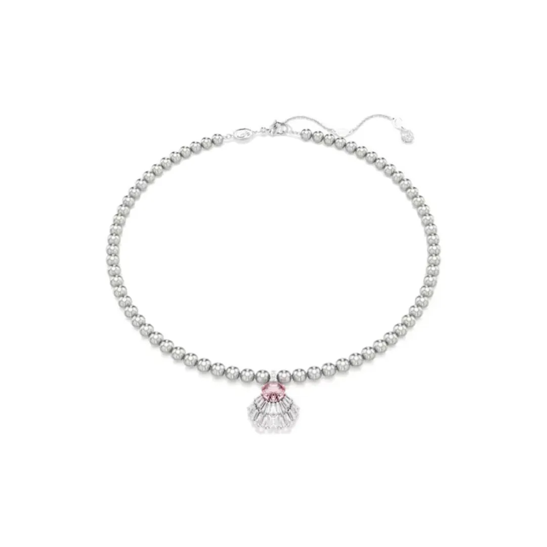 Swarovski Idyllia Синтетический кубический цирконий покрытие родием искусственный кристалл ожерелье женский серебряный