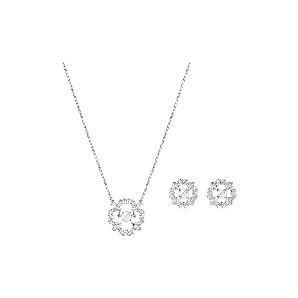 Swarovski Sparkling Dance Flower Искусственный кристалл Камень Ожерелье Женское