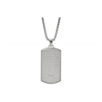 EMPORIO ARMANI Stainless Steel Dog Tag Necklace