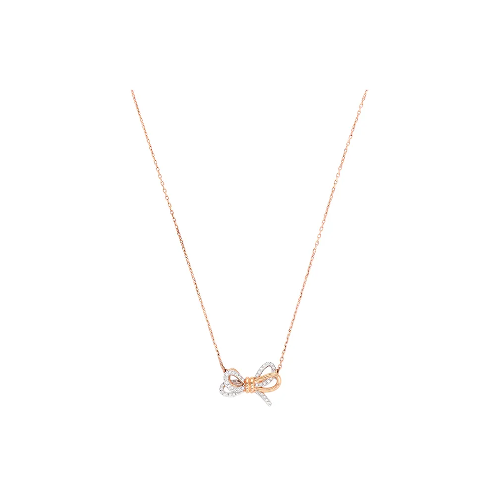 Swarovski Faux Crystal Stone Necklaces Women's Rose Gold Tone Plated