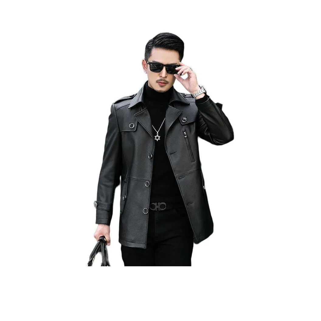 JIMU Мужские кожаные куртки