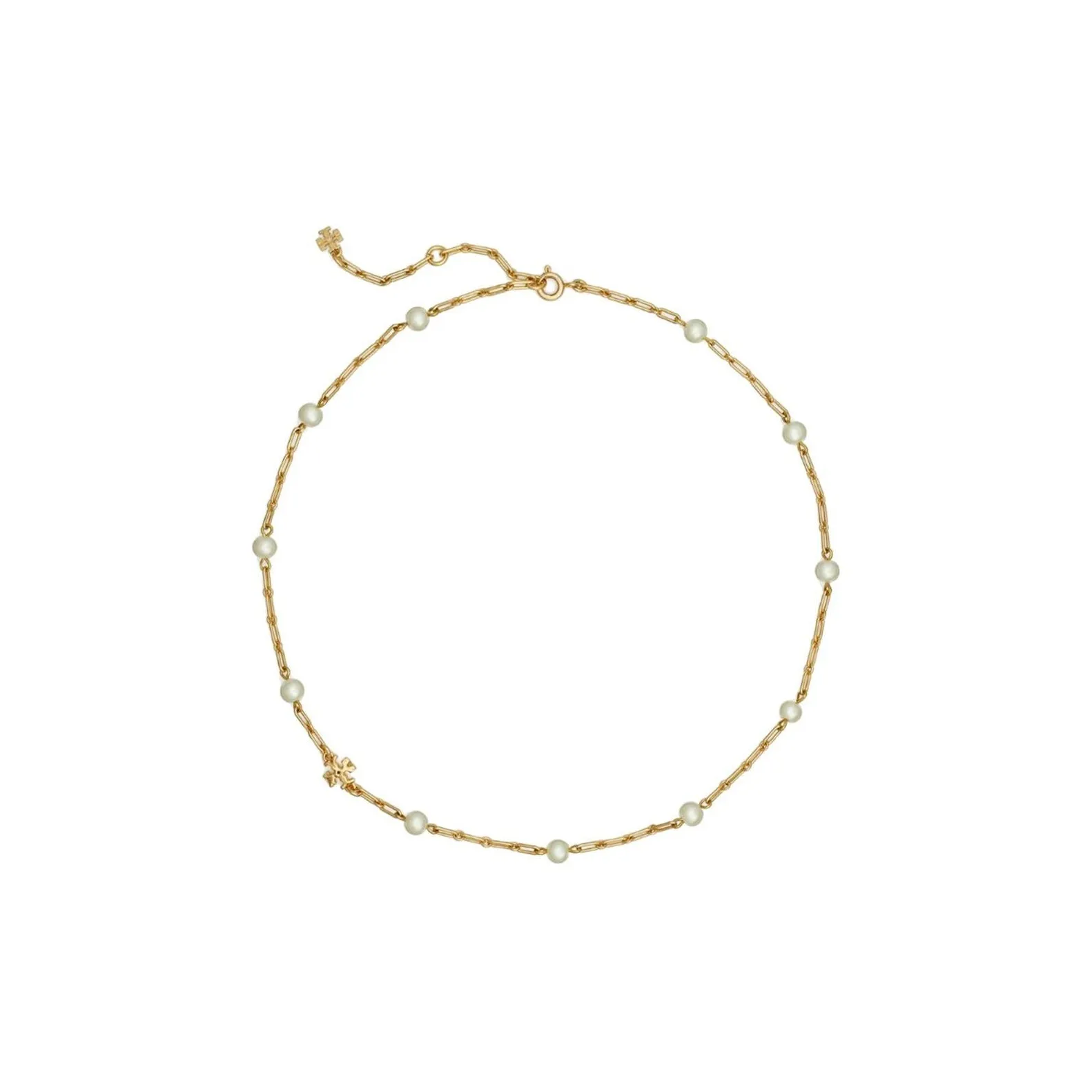 TORY BURCH Roxanne Pearl Detailed Chain Necklace