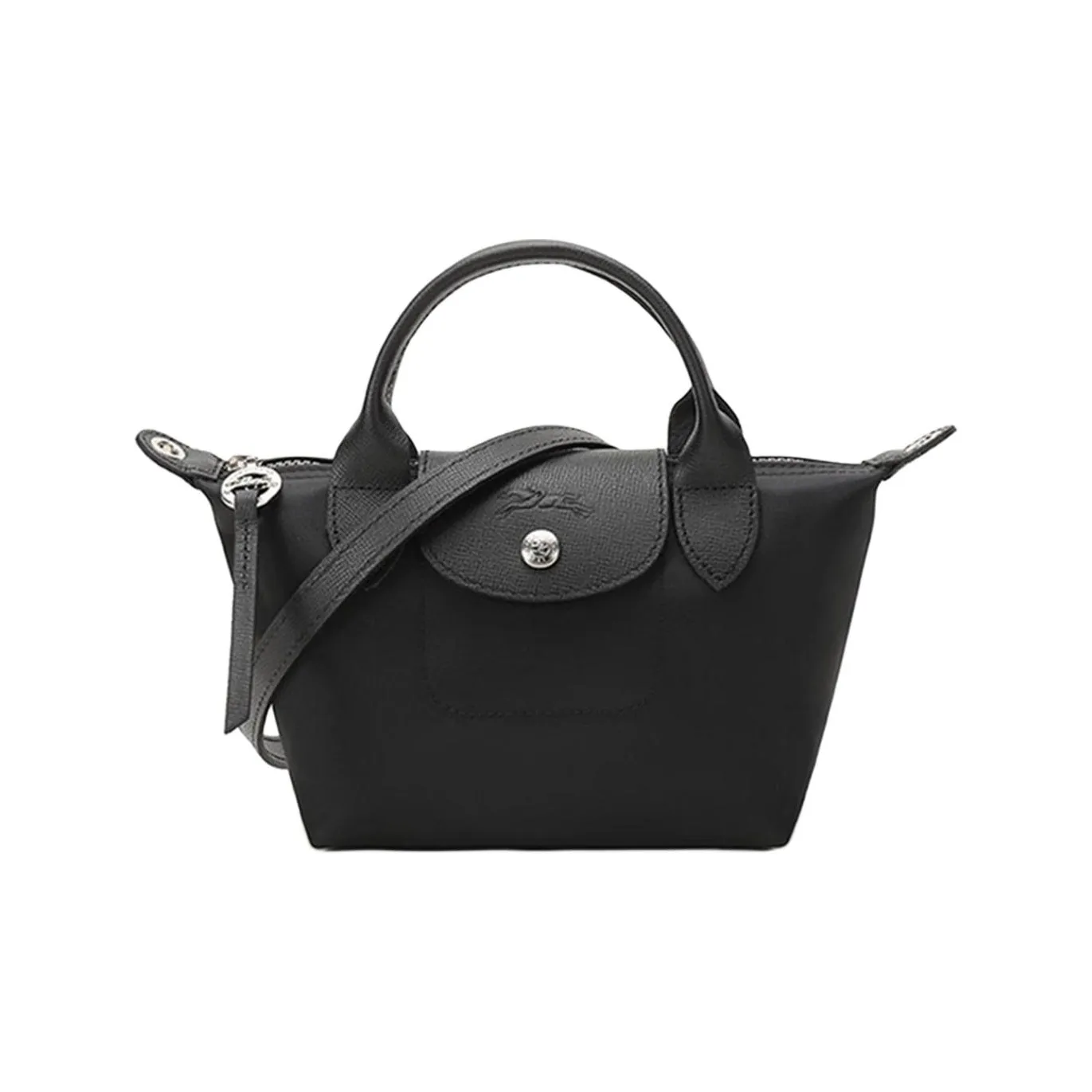 LONGCHAMP Le Pliage Néo Canvas Dumpling Bag, One Shoulder Handbag Mini Women's Black