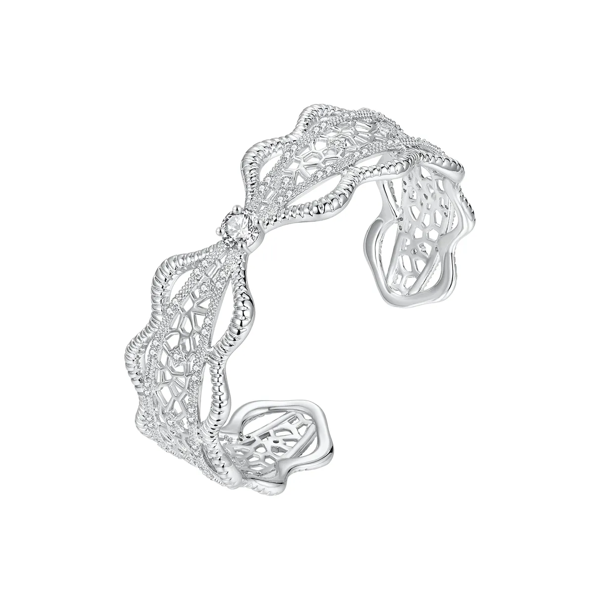 ZEGL Copper White Gold Plated Bangles Women's