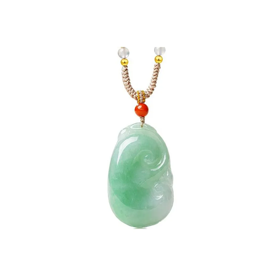 With The Heart Of The Jade Glutinous Jade Jadeite Necklaces Unisex