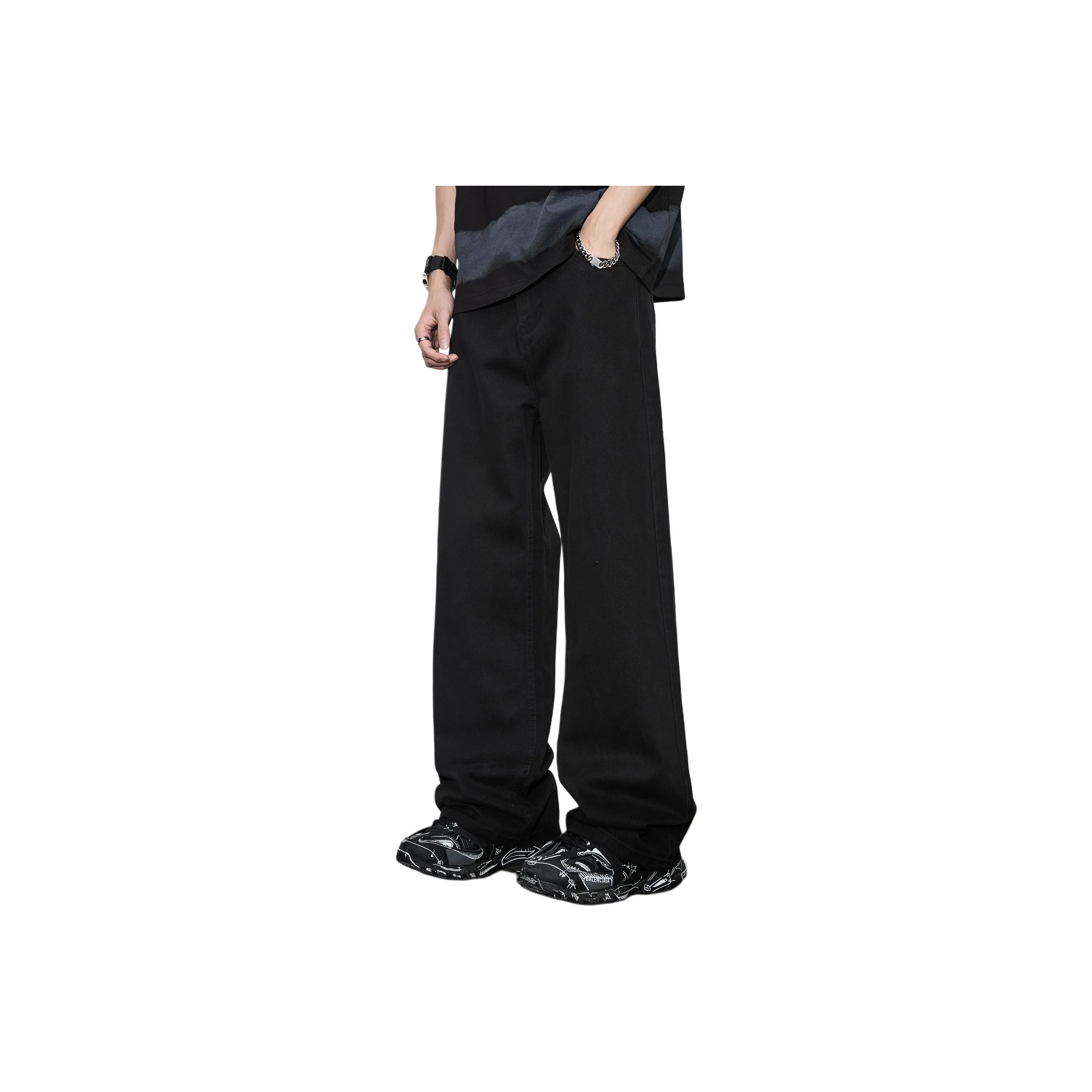 GURBAKS Мужские черные джинсы