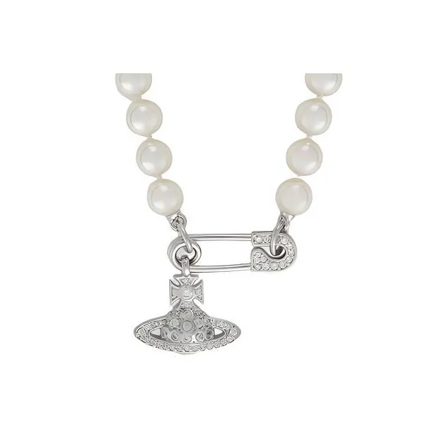 Vivienne Westwood Brass, Glass Necklaces Women's Silver