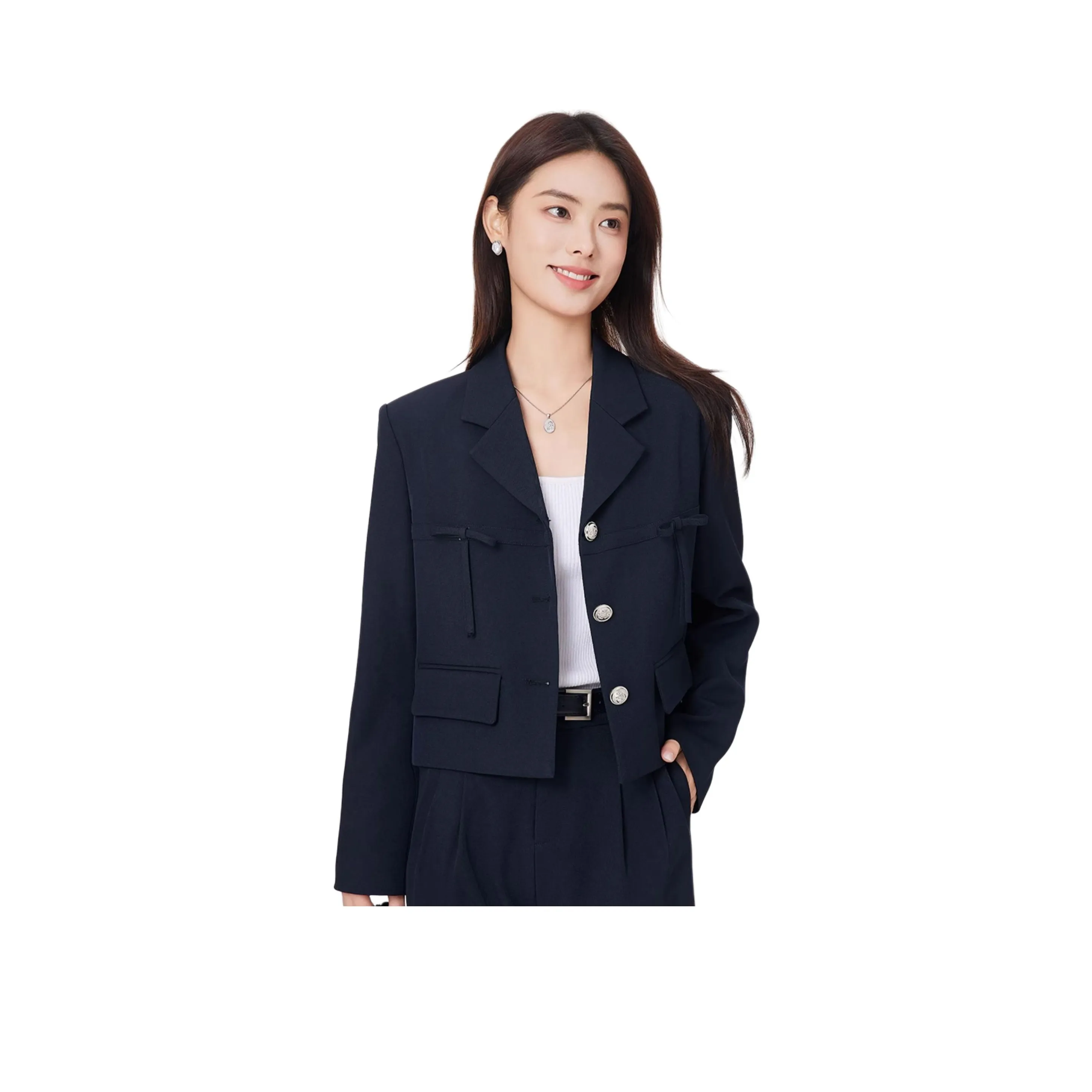 Dajia Poetry Бизнес-костюм Куртка Женская Серый Темно-синий Синий Хаки Зеленый