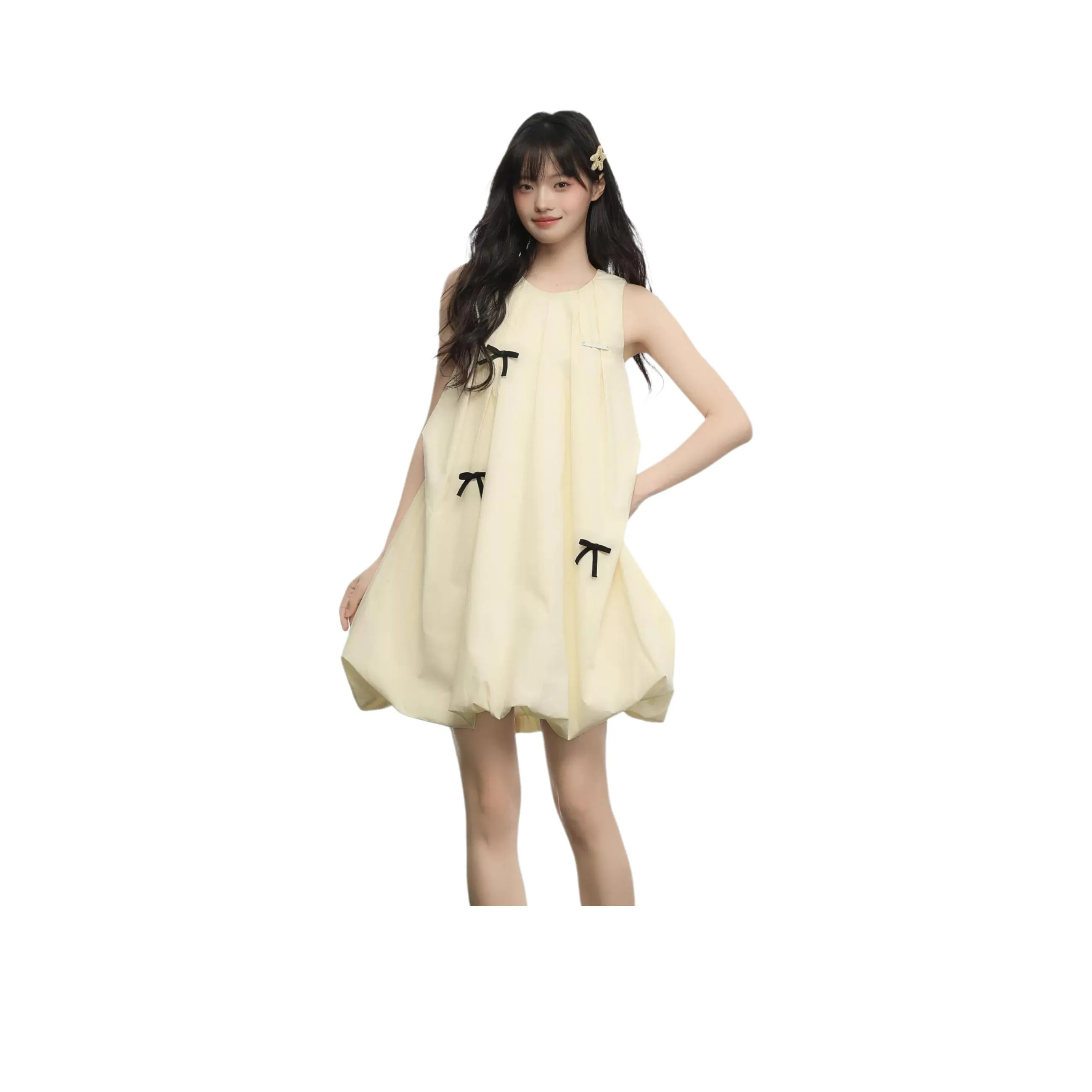 MORii Желтые Женские Платья без рукавов