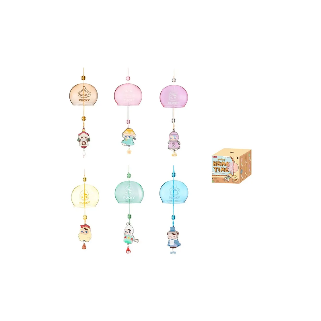 POP MART Pucky Elf Home Time Collection, Bellflower Charm Mystery Boxes Single Mystery Box/Full Box 6 Pcs