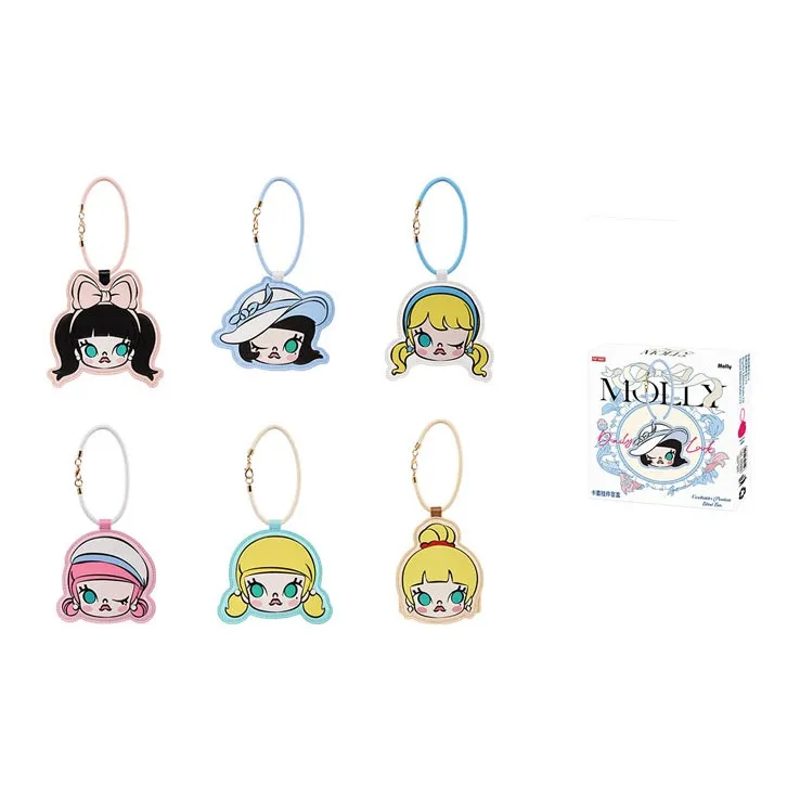 POP MART MOLLY Daily Look Коллекция Картхолдер Слепые коробки Один Mystery Коробка Целая коробка 6 шт