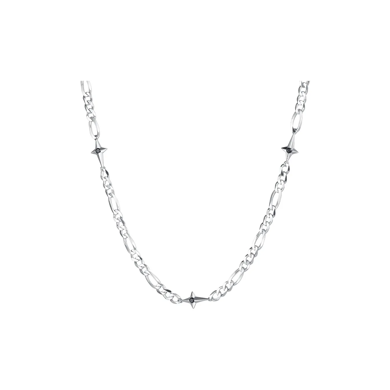 YINCHIE Fashion Street Layering Chain Cool Black Star Necklaces Men's Gift Box Set