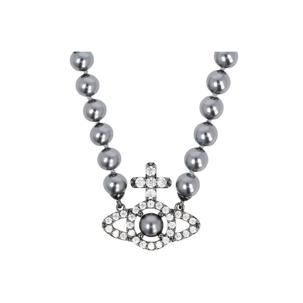 Vivienne Westwood Olympia Orb charm Pearl Necklace